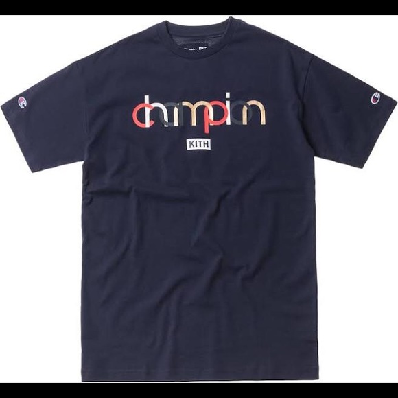 kith Other - Kith Champion Double Logo Tee Navy